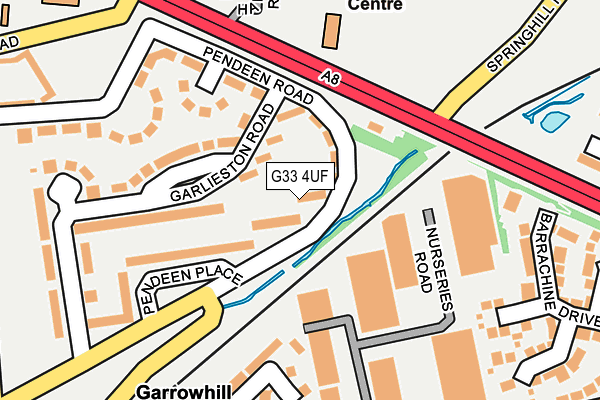 G33 4UF map - OS OpenMap – Local (Ordnance Survey)