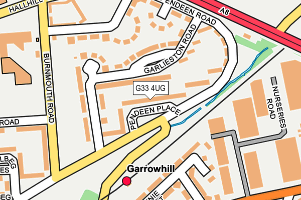 G33 4UG map - OS OpenMap – Local (Ordnance Survey)