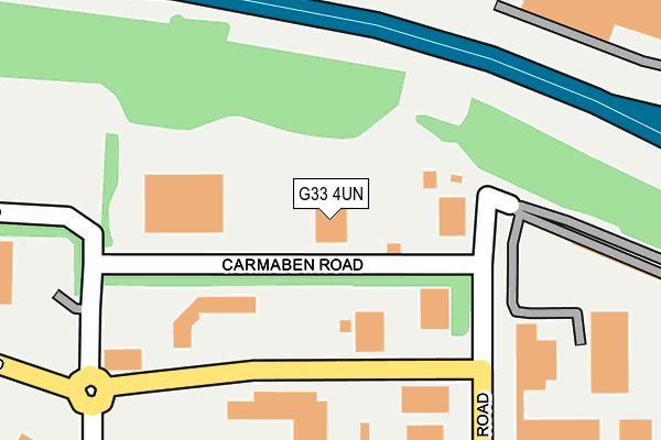 G33 4UN map - OS OpenMap – Local (Ordnance Survey)