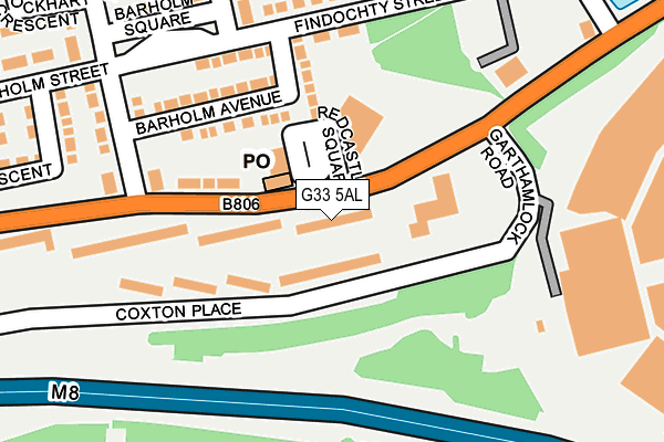 G33 5AL map - OS OpenMap – Local (Ordnance Survey)