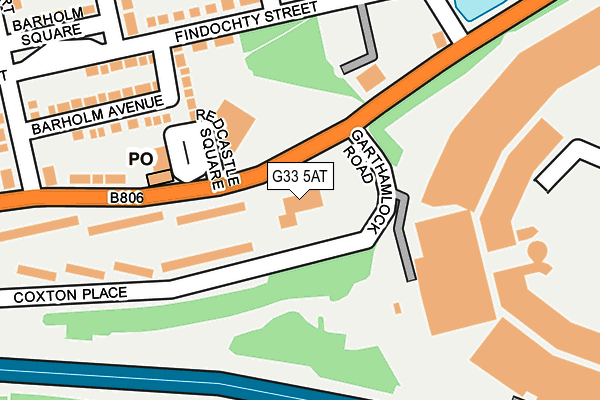G33 5AT map - OS OpenMap – Local (Ordnance Survey)