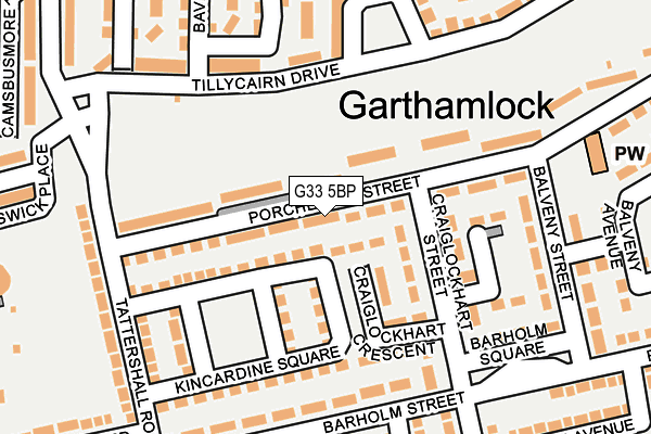 G33 5BP map - OS OpenMap – Local (Ordnance Survey)