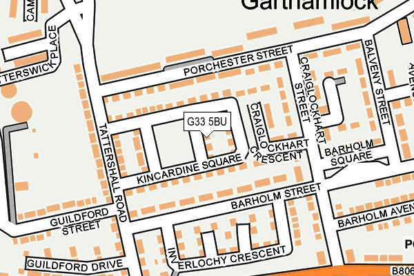 G33 5BU map - OS OpenMap – Local (Ordnance Survey)