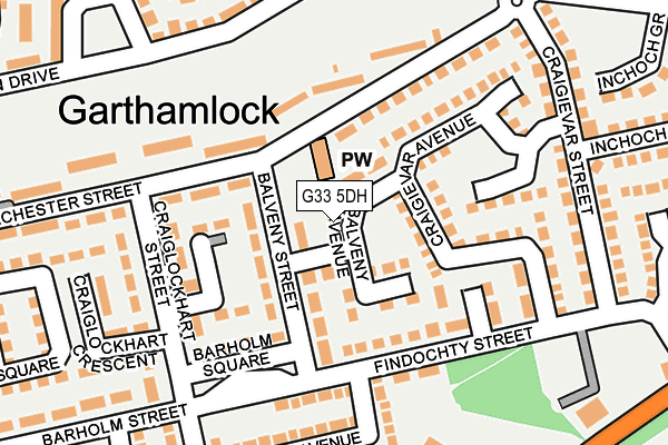 G33 5DH map - OS OpenMap – Local (Ordnance Survey)