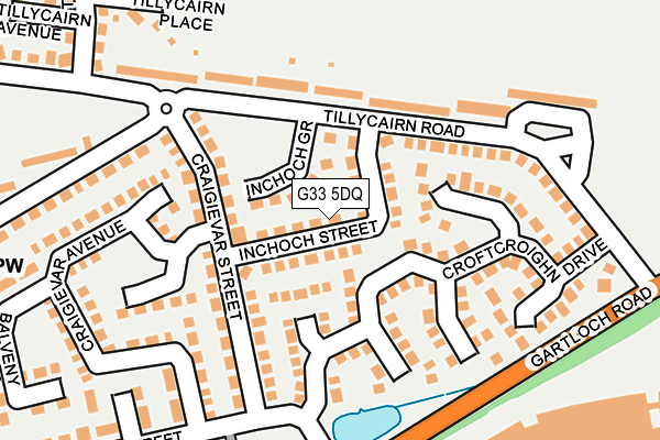 G33 5DQ map - OS OpenMap – Local (Ordnance Survey)