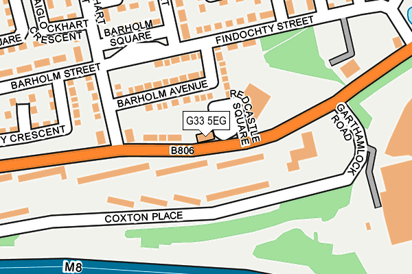 G33 5EG map - OS OpenMap – Local (Ordnance Survey)