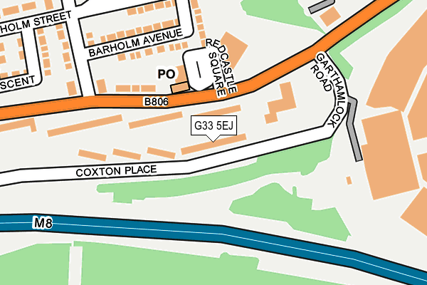 G33 5EJ map - OS OpenMap – Local (Ordnance Survey)