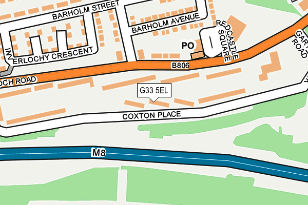 G33 5EL map - OS OpenMap – Local (Ordnance Survey)