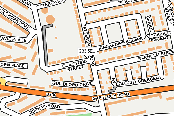 G33 5EU map - OS OpenMap – Local (Ordnance Survey)