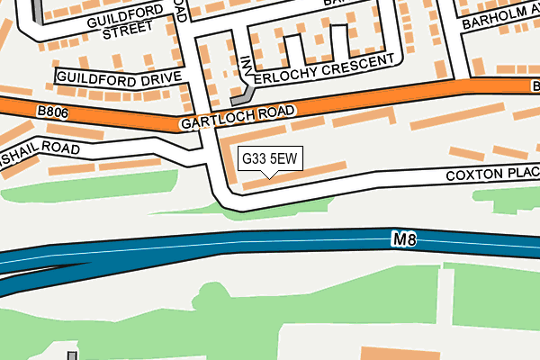G33 5EW map - OS OpenMap – Local (Ordnance Survey)