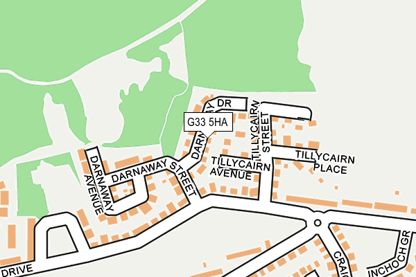 G33 5HA map - OS OpenMap – Local (Ordnance Survey)