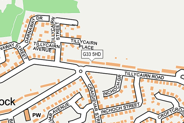 G33 5HD map - OS OpenMap – Local (Ordnance Survey)
