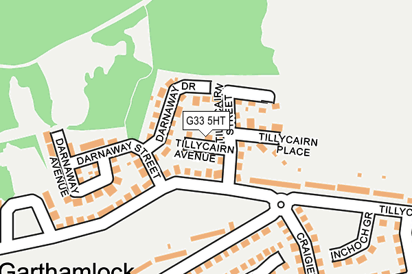 G33 5HT map - OS OpenMap – Local (Ordnance Survey)