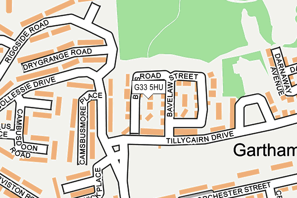 G33 5HU map - OS OpenMap – Local (Ordnance Survey)