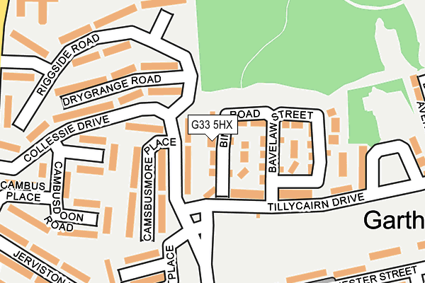 G33 5HX map - OS OpenMap – Local (Ordnance Survey)