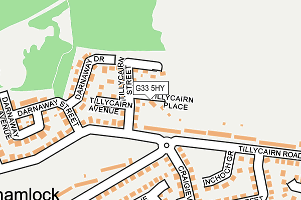 G33 5HY map - OS OpenMap – Local (Ordnance Survey)