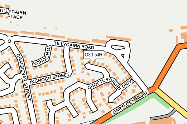 G33 5JH map - OS OpenMap – Local (Ordnance Survey)