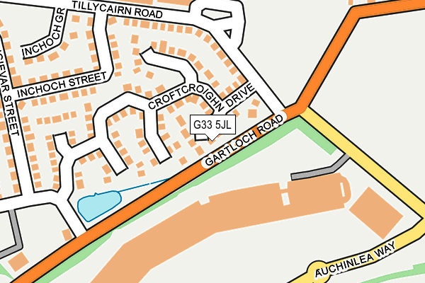 G33 5JL map - OS OpenMap – Local (Ordnance Survey)