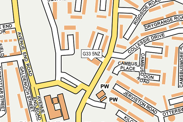 G33 5NZ map - OS OpenMap – Local (Ordnance Survey)
