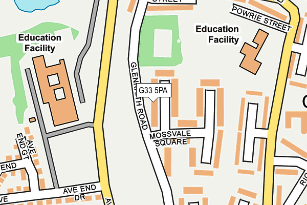 G33 5PA map - OS OpenMap – Local (Ordnance Survey)