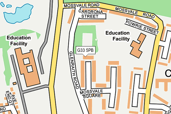 G33 5PB map - OS OpenMap – Local (Ordnance Survey)