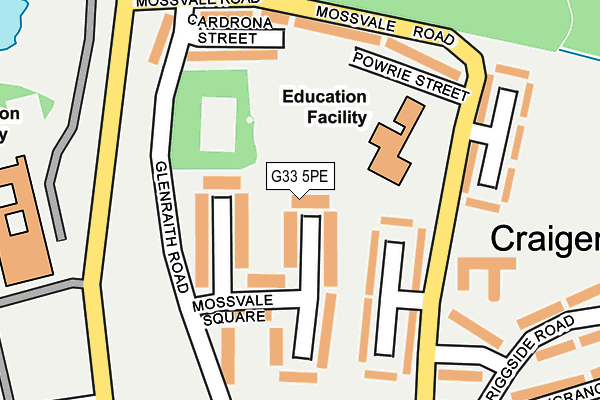 G33 5PE map - OS OpenMap – Local (Ordnance Survey)