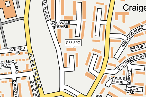 G33 5PG map - OS OpenMap – Local (Ordnance Survey)