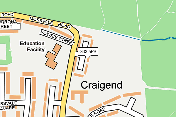 G33 5PS map - OS OpenMap – Local (Ordnance Survey)