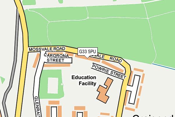 G33 5PU map - OS OpenMap – Local (Ordnance Survey)