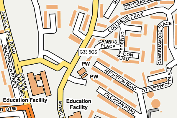 G33 5QS map - OS OpenMap – Local (Ordnance Survey)