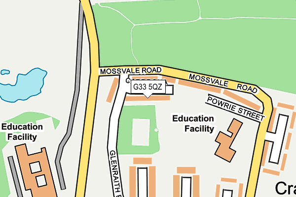 G33 5QZ map - OS OpenMap – Local (Ordnance Survey)