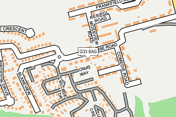 G33 6AG map - OS OpenMap – Local (Ordnance Survey)