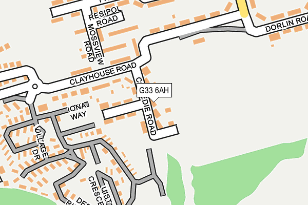 G33 6AH map - OS OpenMap – Local (Ordnance Survey)