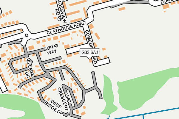 G33 6AJ map - OS OpenMap – Local (Ordnance Survey)