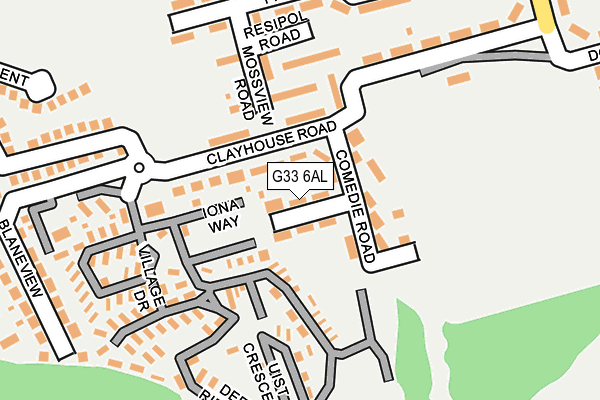 G33 6AL map - OS OpenMap – Local (Ordnance Survey)