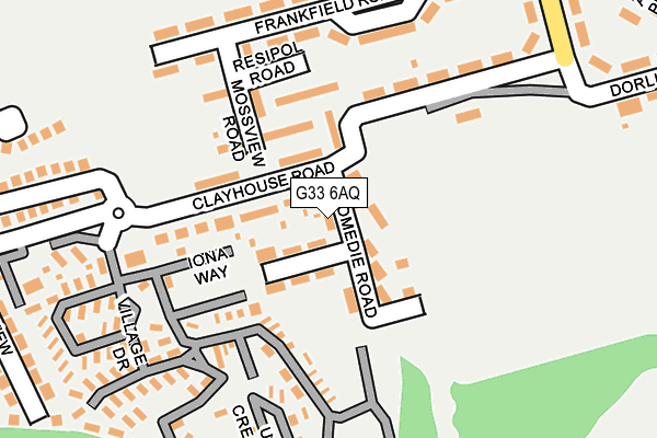 G33 6AQ map - OS OpenMap – Local (Ordnance Survey)