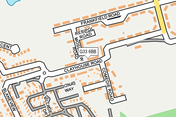 G33 6BB map - OS OpenMap – Local (Ordnance Survey)
