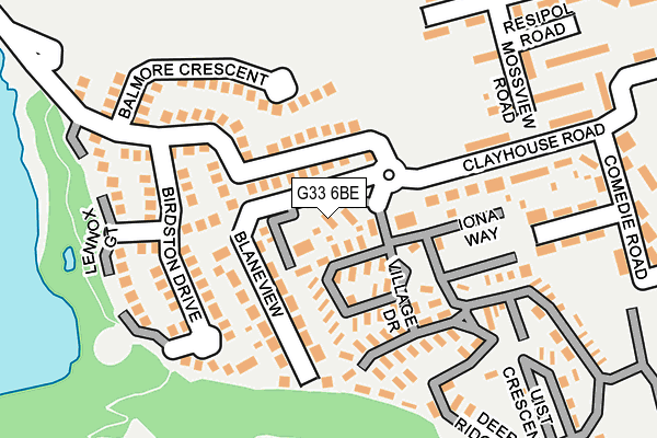 G33 6BE map - OS OpenMap – Local (Ordnance Survey)