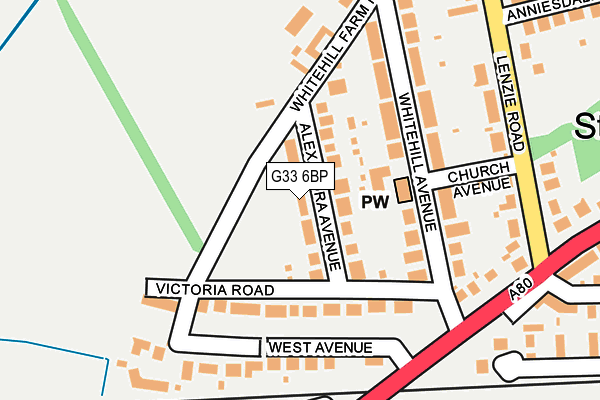 G33 6BP map - OS OpenMap – Local (Ordnance Survey)
