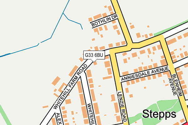 G33 6BU map - OS OpenMap – Local (Ordnance Survey)