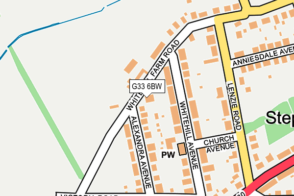 G33 6BW map - OS OpenMap – Local (Ordnance Survey)