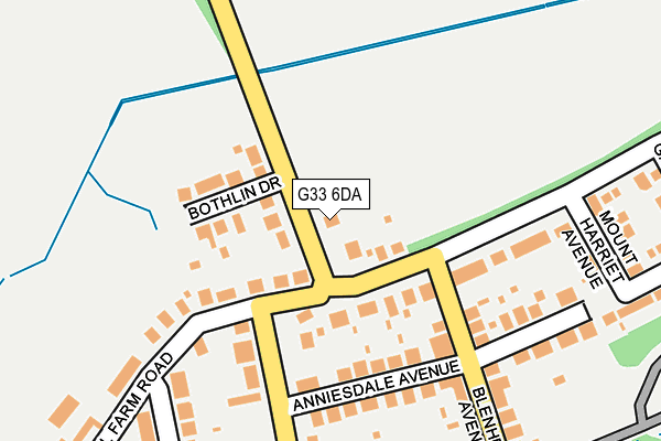 G33 6DA map - OS OpenMap – Local (Ordnance Survey)