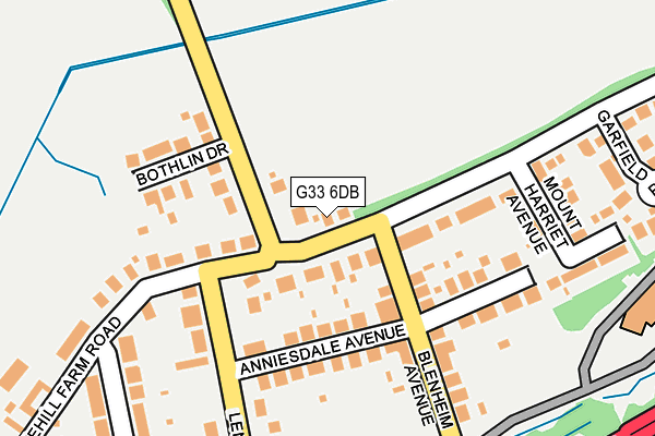 G33 6DB map - OS OpenMap – Local (Ordnance Survey)