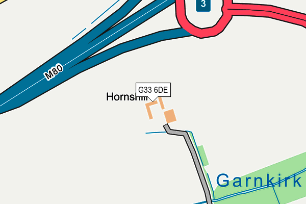 G33 6DE map - OS OpenMap – Local (Ordnance Survey)