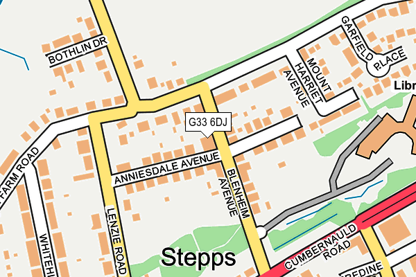 G33 6DJ map - OS OpenMap – Local (Ordnance Survey)