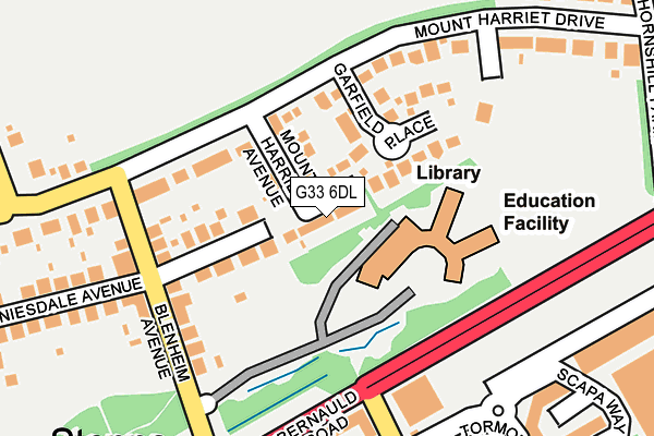 G33 6DL map - OS OpenMap – Local (Ordnance Survey)