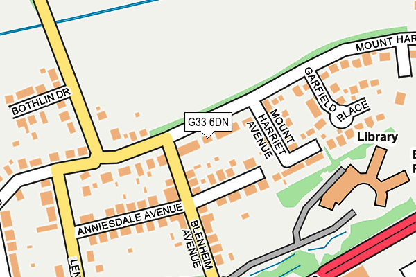 G33 6DN map - OS OpenMap – Local (Ordnance Survey)