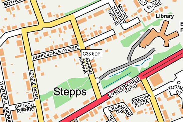 G33 6DP map - OS OpenMap – Local (Ordnance Survey)