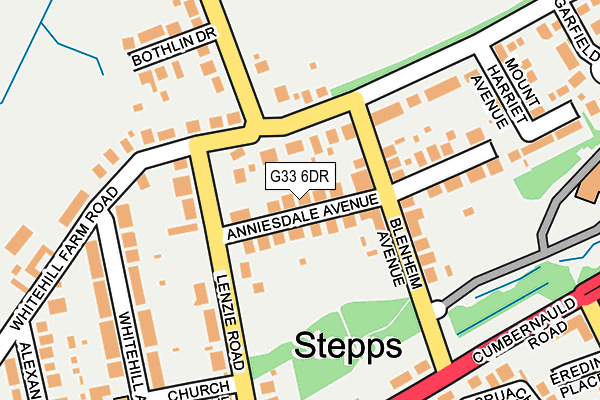 G33 6DR map - OS OpenMap – Local (Ordnance Survey)
