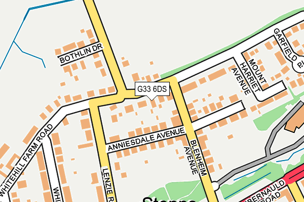 G33 6DS map - OS OpenMap – Local (Ordnance Survey)